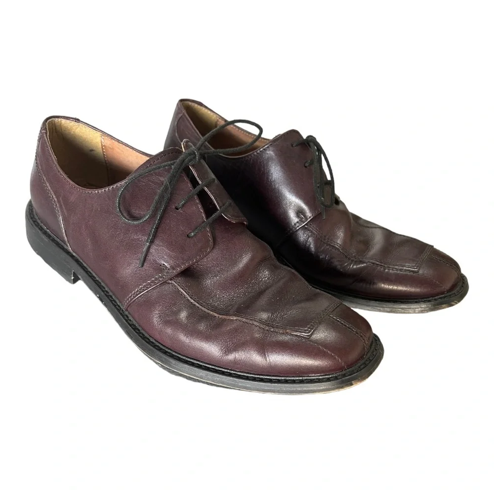 Florsheim‎ Men’s Oxford Burgundy Leather Split Toe Dress Shoes   Sz 8.5